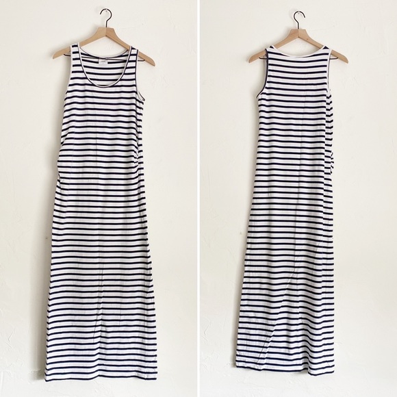 Mamalicious Black White Stripe Maternity Dress Med - Picture 3 of 6